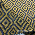 Tecido jacquard tecido de poliéster acrílico dourado Lurex metálico